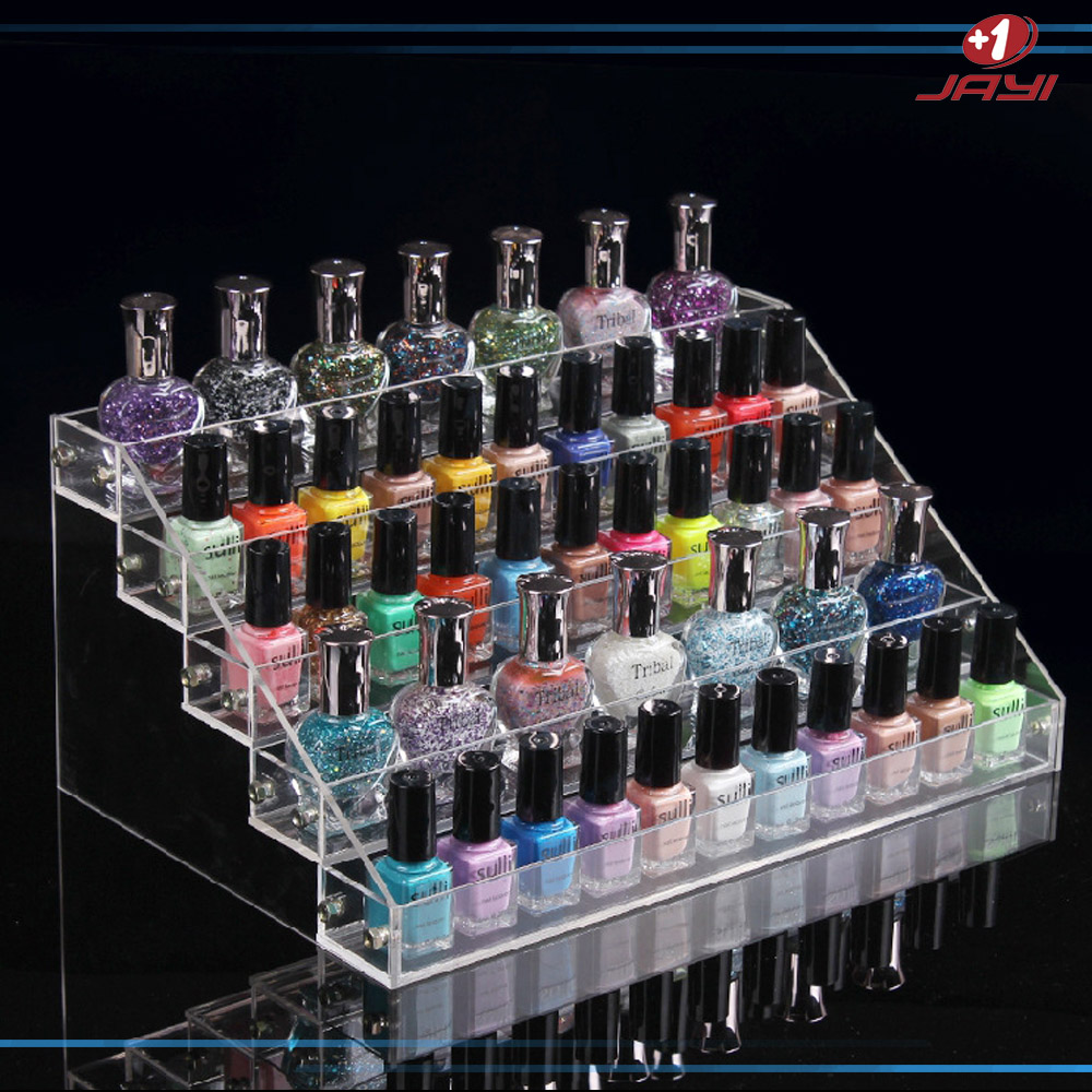 Organic glass nail polish shelf store supplies